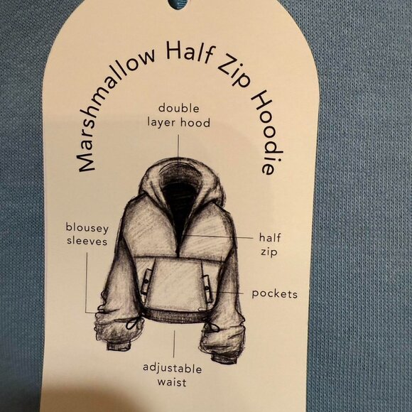 BNWT Target x Blogilates Collab Blue Green Marshmallow Half Zip Pullover Hoodie - Picture 4 of 7